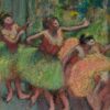 Danseuses en jaune et vert - Edgar Degas - Reproductions de tableaux et peintures haut de gamme