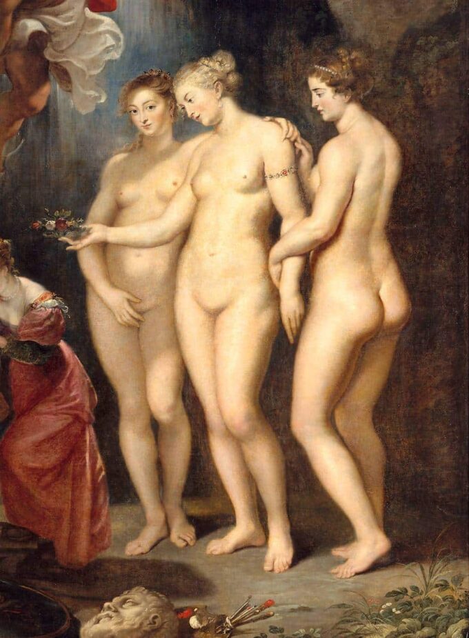 The Medici Cycle: The Education of Marie de Medici, detail of the Three Graces - Peter Paul Rubens