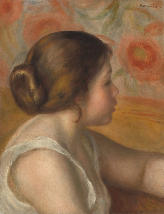 The Head of a Young Woman - Pierre-Auguste Renoir