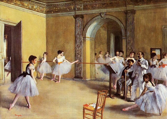 The Foyer of the Dance at the Opera on Rue Le Peletier - Edgar Degas