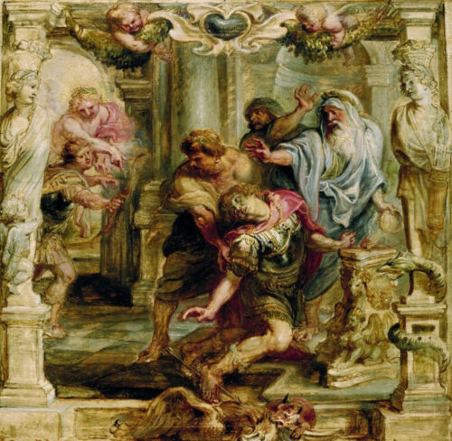 La mort d'Achille - Peter Paul Rubens - Reproductions de tableaux et peintures haut de gamme