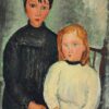 Les deux filles - Amadeo Modigliani - Reproductions de tableaux et peintures haut de gamme