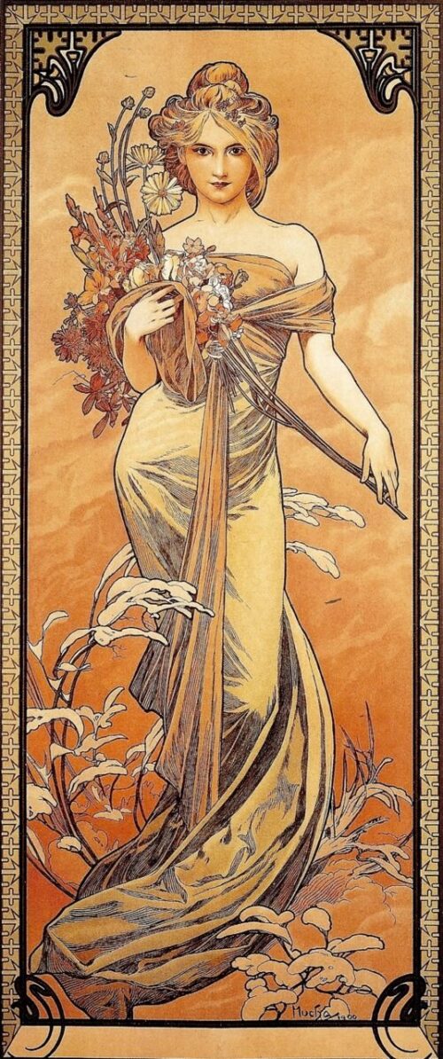 Les saisons : Printemps - Mucha - Reproductions de tableaux et peintures haut de gamme