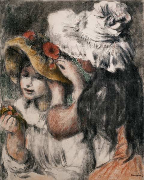 The Hat with Pins - Pierre-Auguste Renoir