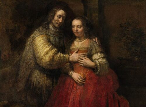 Le couple d'époux - Rembrandt van Rijn - Reproductions de tableaux et peintures haut de gamme