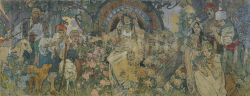 L'allégorie de la Bosnie-Herzégovine - Mucha - Reproductions de tableaux et peintures haut de gamme