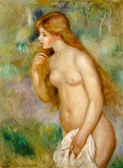 Bathing in the Greenery - Pierre-Auguste Renoir