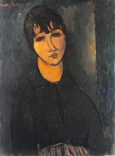 Portrait d'une domestique - Amedeo Modigliani - Reproductions de tableaux et peintures haut de gamme