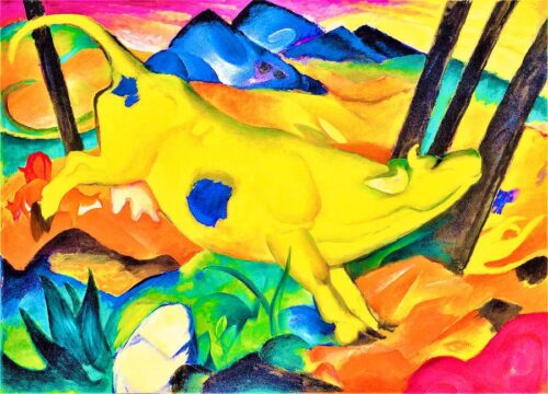 La Vache jaune - Franz Marc - Reproductions de tableaux et peintures haut de gamme