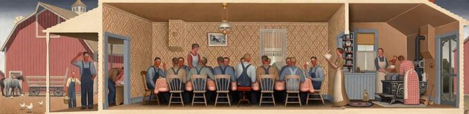 Dinner for the Drummers - Grant Wood