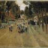 Rue du village avec des enfants à Zweeloo - Max Liebermann - Reproductions de tableaux et peintures haut de gamme