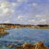 Douarnenez, la baie, vue sur l'île Tristan - Eugène Boudin - Reproductions de tableaux et peintures haut de gamme