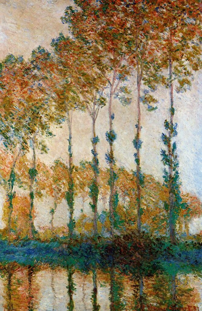 Poplars on the Banks of the Epte, Autumn - Claude Monet