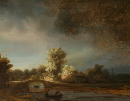 Le Pont de pierre - Rembrandt van Rijn - Reproductions de tableaux et peintures haut de gamme