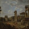 Un Capriccio du Forum romain - Giovanni Paolo Panini - Reproductions de tableaux et peintures haut de gamme