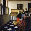 La Leçon de musique (Vermeer) - Johannes Vermeer - Reproductions de tableaux et peintures haut de gamme