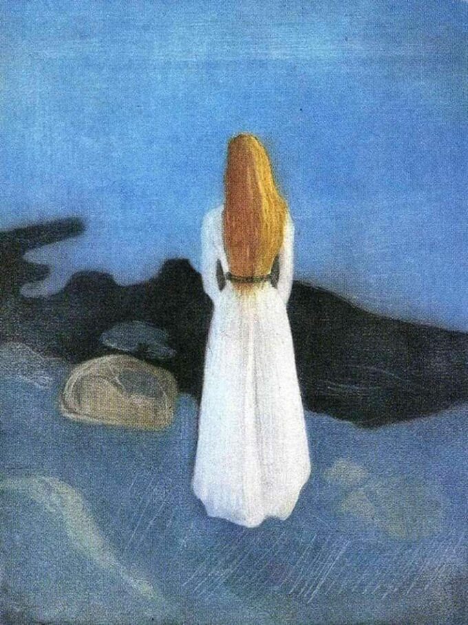 Young Woman on the Shore - Edvard Munch