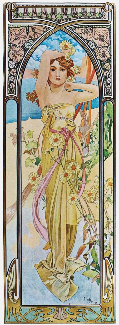 Heures de la journée : La lumière du jour - Mucha - Reproductions de tableaux et peintures haut de gamme