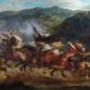 Cavalerie arabe s'exerçant à une charge - Eugène Delacroix - Reproductions de tableaux et peintures haut de gamme