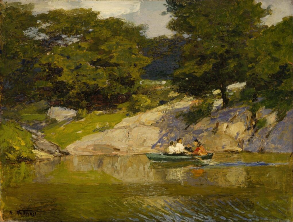 Boating in Central Park - Edward Henry Potthast - Reproductions de tableaux et peintures haut de gamme