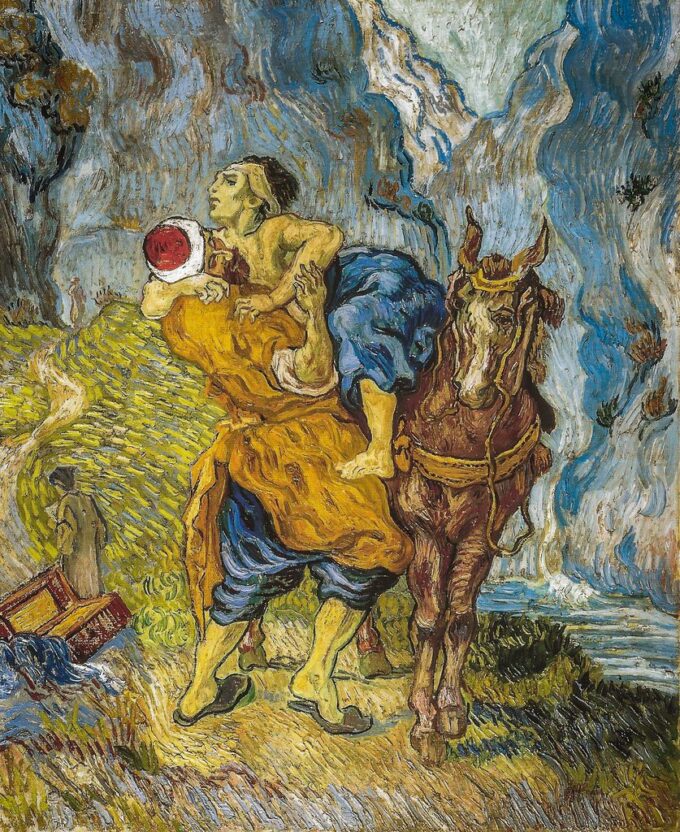 Le bon Samaritain (d'après Delacroix) - Van Gogh - Reproductions de tableaux et peintures haut de gamme