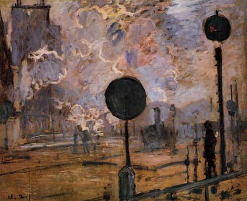 La Gare Saint-Lazare, les signaux - Claude Monet - Reproductions de tableaux et peintures haut de gamme