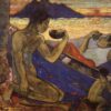 Une pirogue (Famille tahitienne) - Paul Gauguin - Reproductions de tableaux et peintures haut de gamme