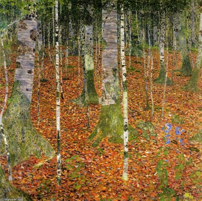 Farm with Birch Trees - Gustav Klimt