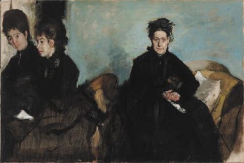 La duchesse de Montejasi et ses filles Elena et Camilla - Edgar Degas - Reproductions de tableaux et peintures haut de gamme