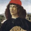 Portr.d'un étranger 1488 - Sandro Botticelli - Reproductions de tableaux et peintures haut de gamme