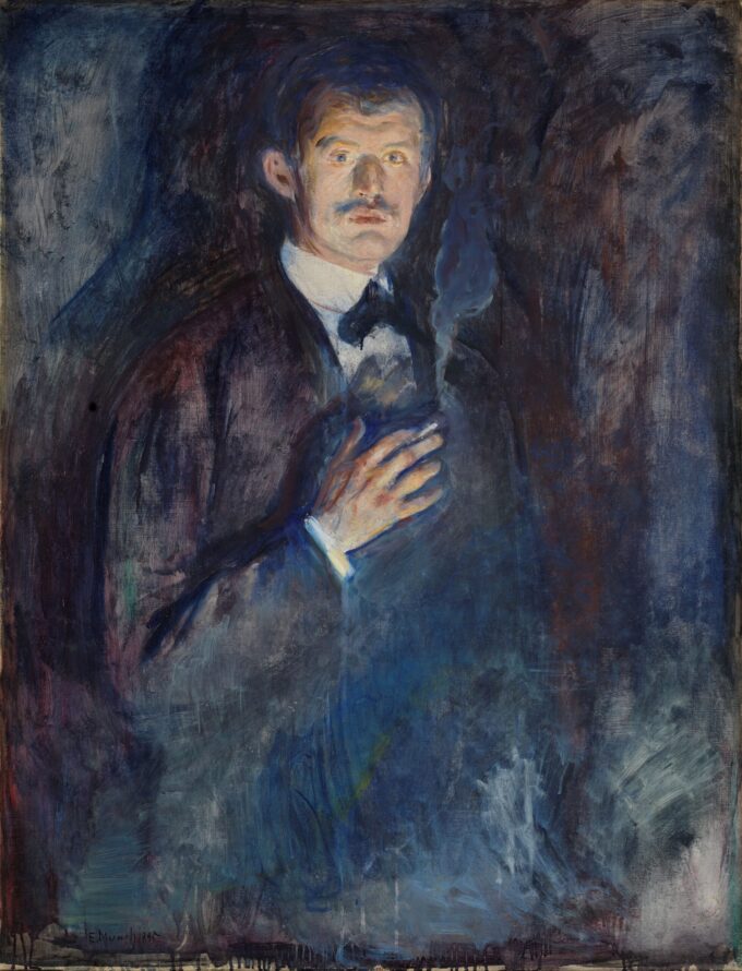 Self-portrait with a Cigarette - Edvard Munch