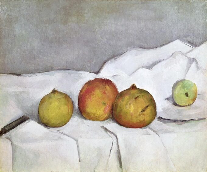 A Fruit on a Cloth - Paul Cézanne