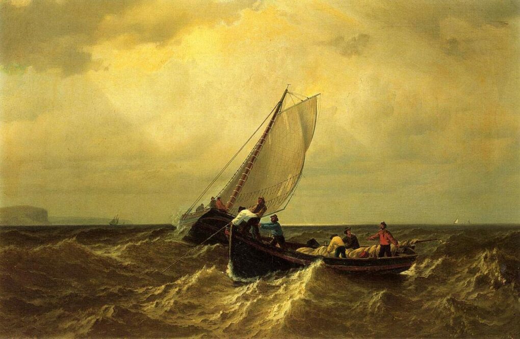 Bateaux de pêche dans la baie de Fundy, 1860 - William Bradford - Reproductions de tableaux et peintures haut de gamme