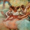 Quatre ballerines sur la scène - Edgar Degas - Reproductions de tableaux et peintures haut de gamme