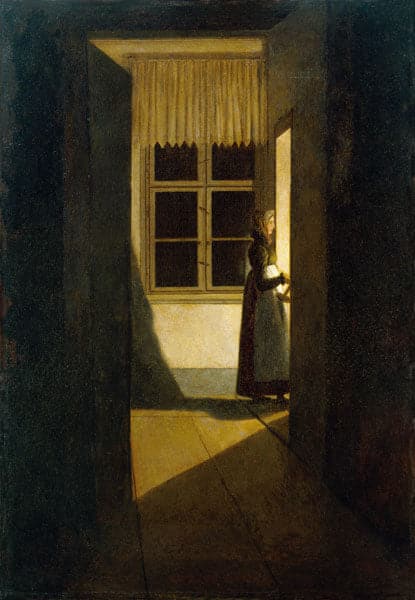 Woman with a Lantern - Caspar David Friedrich