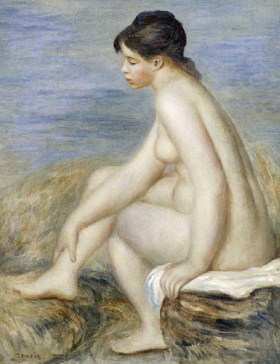 The Young Woman After the Bath - Pierre-Auguste Renoir