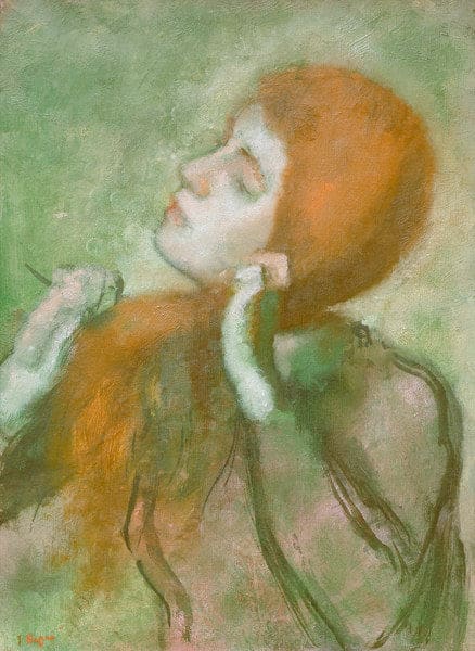 The woman brushing her hair - Edgar Degas