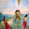 Ganga Avataran or Descent of Ganga - Raja Ravi Varma - Reproductions de tableaux et peintures haut de gamme