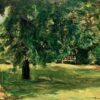 Banc de jardin sous le marronnier - Max Liebermann - Reproductions de tableaux et peintures haut de gamme