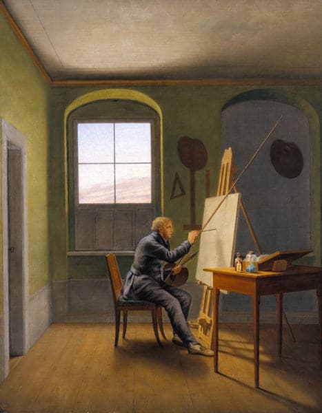 George Friedrich Kersting in the studio of Caspar David Friedrich