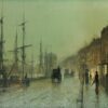 Docks de Glasgow - John atkinson grimshaw - Reproductions de tableaux et peintures haut de gamme