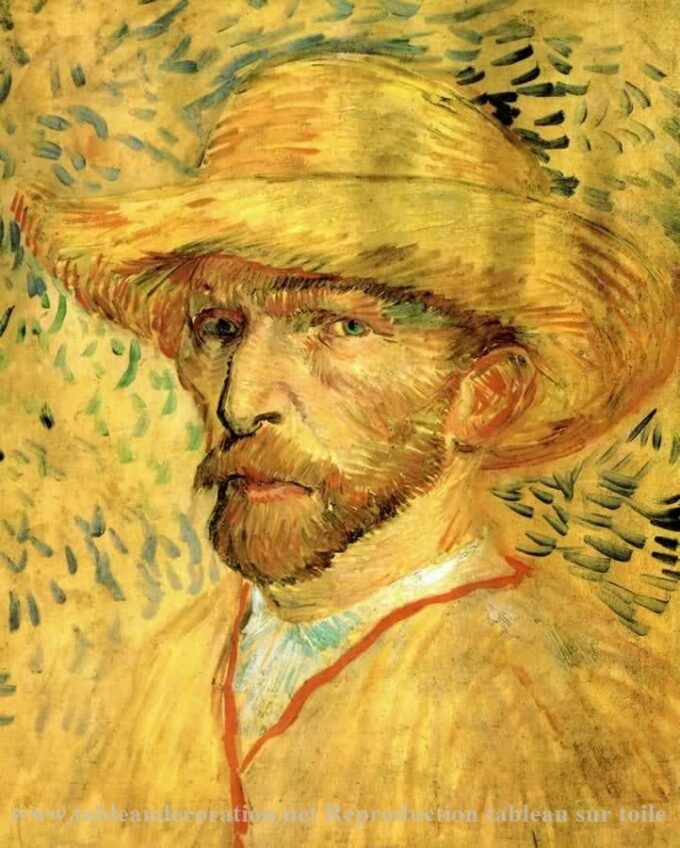 Self-Portrait with Straw Hat - Van Gogh