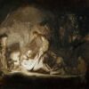 Mise au tombeau du Christ - Rembrandt van Rijn - Reproductions de tableaux et peintures haut de gamme