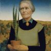 Femme avec des plantes - Grant Wood - Reproductions de tableaux et peintures haut de gamme