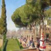 Len, "Journée d'été à la Villa Borghese à Rome" - Hans Andersen Brendekilde - Reproductions de tableaux et peintures haut de gamme