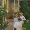 Deux sœurs dans un jardin - Hans Andersen Brendekilde - Reproductions de tableaux et peintures haut de gamme