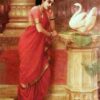 Hamsa Damayanti - Raja Ravi Varma - Reproductions de tableaux et peintures haut de gamme