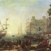 Harbour with Villa Medici - Claude Lorrain - Reproductions de tableaux et peintures haut de gamme