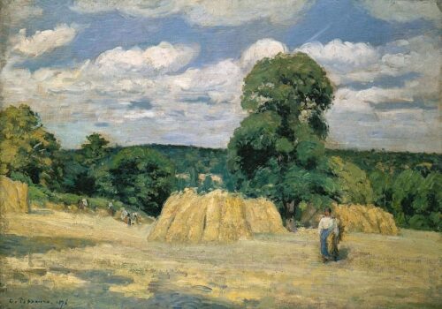 Récolte à Montfoucault - Camille Pissarro - Reproductions de tableaux et peintures haut de gamme