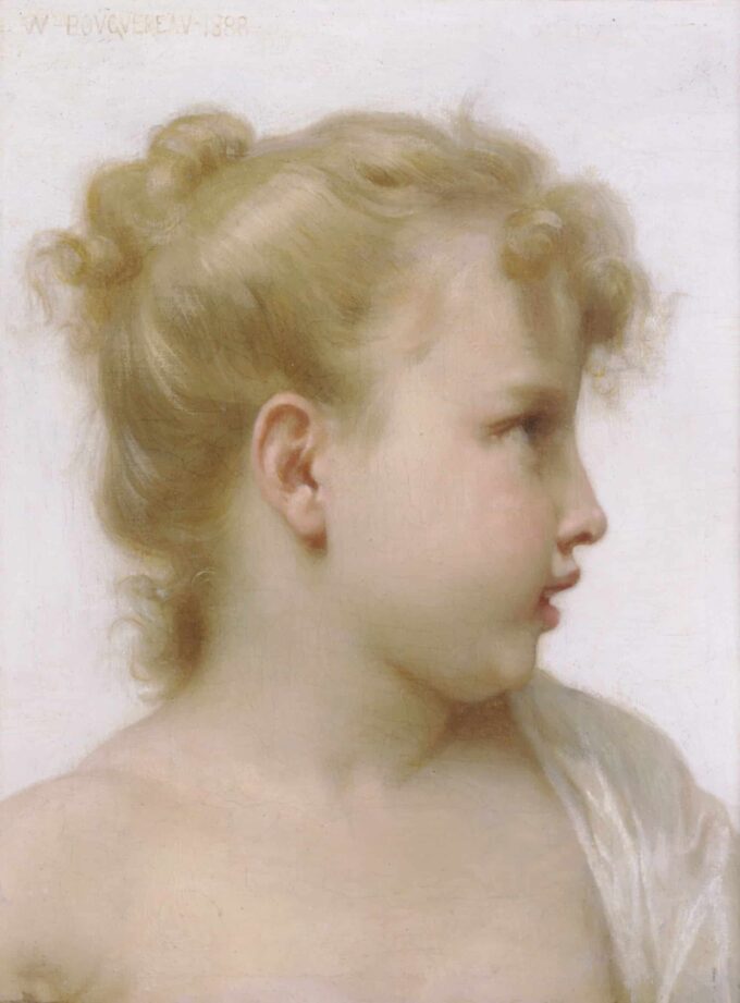 Head of a Little Girl - William Bouguereau